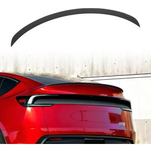 Powerty Rear Spoiler Wing for 2025 2026 Tesla Model Y Juniper, Carbon Fiber Sporty Type Rear Spoiler Lip Kit Car Tail Wing for 2025-2026 Model Y Refresh Accessories