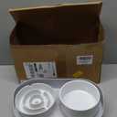 Elevated Slow Feeder Dog Bowls - Ceramic Food and Water Bowl Set with Stand - Raised Pet Dishes for Small and Medium Sized Dogs (Grey)