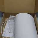 White Lamp Shade, Large Drum Lampshade 13" Top x 13" Bottom x 11" High (Spider), Replacement Lamp Shade Natural Linen Hand Crafted for Table Lamps Floor Lamps Chandelier Lamp, Easy Assembly Required