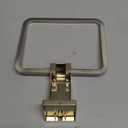 Delta Ara (1-Pack) Hand Towel Holder Brilliance Stainless Steel Towel Racks for Bathroom Wall Square Towel Ring Holder for Bath Towel Hanger for Kitchen, Bathroom Accessories 77546-SS