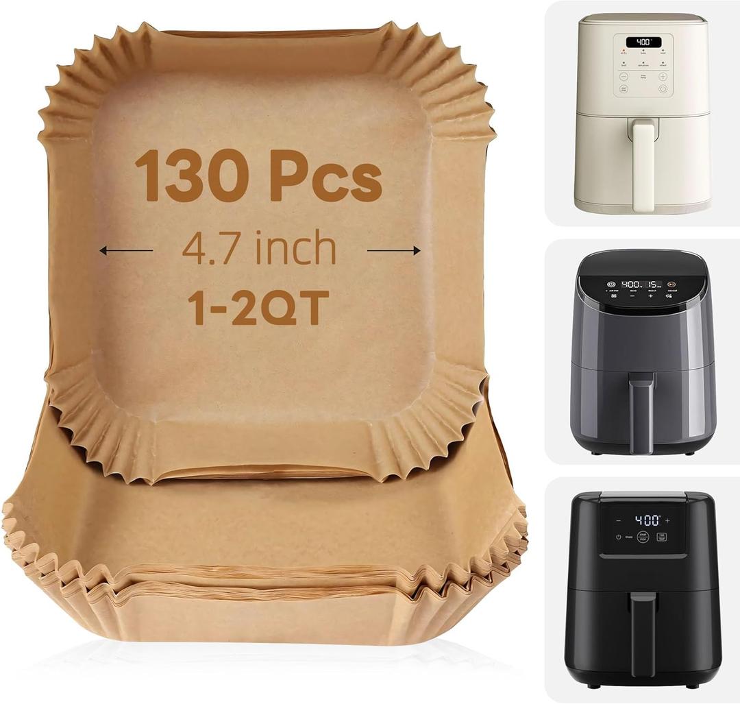 Small Air Fryer Liners Disposable 2 Qt for COSORI 2.1 Qt Air Fryer, Parchment Paper Baking Sheet Mini Air Fryer Liners