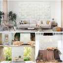 3D Flower Wall Panel 16pcs Artificial Floral Background-White
