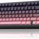 AULA F75 Pro Wireless Mechanical Keyboard,75% Hot Swappable Custom Keyboard,RGB Backlit,Pre-lubed Reaper Switches,Side Printed PBT Keycaps Mechanical Gaming Keyboards, Pink&Black
