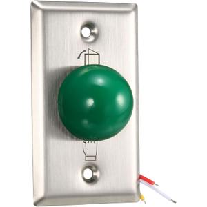 uxcell Door Release Button Push to Exit Resettable NO/NC/COM Switch for Access Control Panel 86mmx50mm 12V 3A Stainless Steel