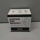 No Drilling Curtain Rod Brackets, Self Adhesive Curtain Holders, Adjustable Stick on Wall Curtain Rod Hooks Hanging for Bathroom Kitchen Home (16 Pack) (Retro Color)