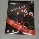 Workout Gloves - Orange, Silicone, Ambidextrous, Pull-On, Unisex Adult, Exercise and Fitness, Training, Gym Gloves with Enhanced Grip, Wrist Support & Palm Protection