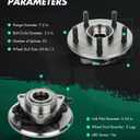 Wheel Hub Assembly SCITOO 2pcs Wheel Bearings Fits 2013-2017 Ram 1500 Front Hub Bearing With 5 Lugs HA590515 515151