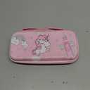 Pink Unicorn Carrying Case Compatible with Nintendo Switch Lite with Crystal Glitter Soft Protective Case Cover+Screen Protector+Stickers, Hard Storage Case Accessories Kit for Girls Birthday Gift