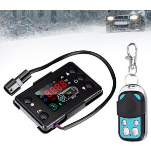 Universal 12V/24V Diesel Air Heater Controller with LCD Display and Remote Control (Without Battery), Fits for 2kw/5kw/8kw Diesel Parking Heater
