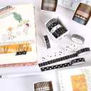 YUBX Basic Washi Tape Set 30 Rolls Plants Patterns Decorative Skinny Slim Masking Tapes for Arts, DIY Crafts, Journals, Planners, Scrapbook, Wrapping (Tropical Wetlands)