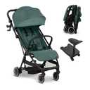Ingenuity 3D Travelmate Pro Lightweight Travel Stroller with Fold-Away Ride-On Board for Toddlers, Airplane Overhead Bin Compatible, Car Seat Ready, One-Hand Fold