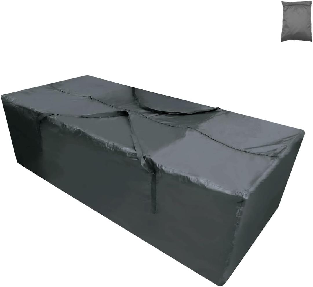 68 Inch Outdoor Cushion Storage Bags 1 Pcs, Extra Large Outdoor Cushion Storage Bags Waterproof, Patio Furniture Cushion Bags with Large Zippered Opening & Durable Handles (Black)