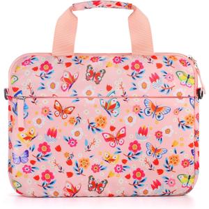 Kids Tablet Bag for Girls, Kids Tablet Carrying Case for Fire HD 10, HD 8, Fire 7 Sleeve Bag Kid Kindle Bag, iPad Bag for Kid, Butterfly Pink