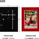 5x7 Velvet Picture Frame, Red Velvet Photo Frames with Vintage Gold Border, HD Real Glass Horizontal & Vertical Display for Tabletop and Wall Decor (1 Pack)