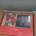 ZOBER All in One Christmas Ornament Storage Box & Decoration Container - Easy Access Removable Trays, Keeps 73 Ornaments - Adjustable Extent Area for Figurines and Pockets for Decoration - Red