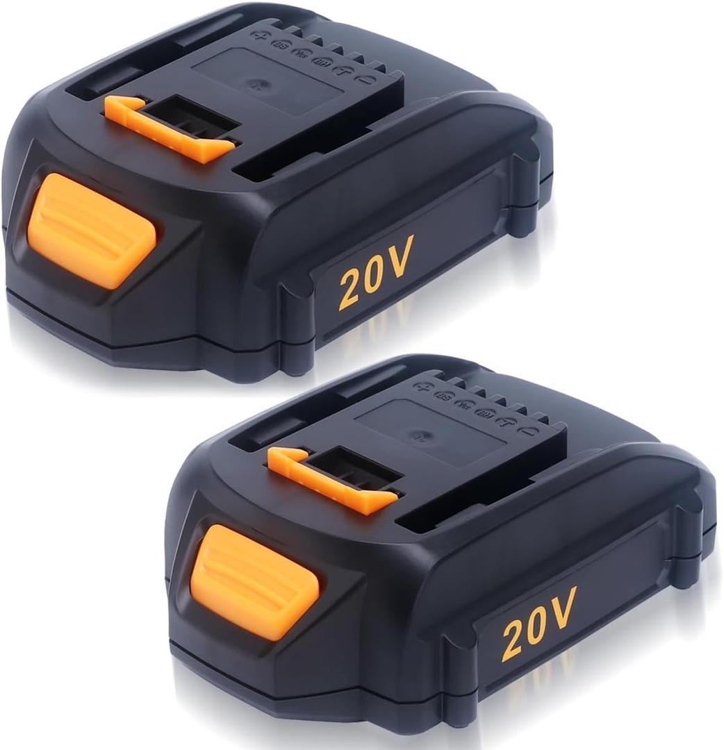 Compatible with Worx Battery 20V 4.0Ah Lithium Compatible with Worx 20V, 40V(220Volt) & 80V(420Volt) Cordless Outdoor Power Tools - WA3525 WA3575 WA3520 Weed Eater/Mower Replacement Batteries
