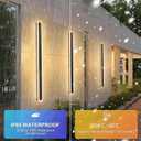 2-Pack 40" Long Outdoor Modern LED Wall Light, 30W IP65 Waterproof Mount Lighting Fixture, Dimmable 3000-6000K Acrylic Wall Sconce