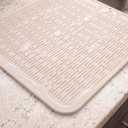 MicoYang Silicone Dish Drying Mat for Multiple Usage,Easy clean,Eco-friendly,Heat-resistant Silicone Mat for Kitchen Counter or Sink,Refrigerator or Drawer Liner Tapioca XL 18 inches x 16 inches