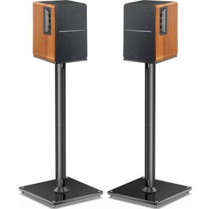 Perlegear Universal Speaker Stands for Surround Sound up to 22lbs - 28 Inch Bookshelf Speaker Stands for Bose, Polk, JBL, KEF, Klipsch & Others, Floor Speaker Stand with Cable Management 1Pair- PGSS6