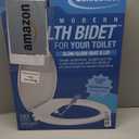 GenieBidet Bidet Toilet Seat Elongated - Dual Nozzles with T adapter & Bottle - Adjustable Water Pressure & Slow Close Bidet Seat Elongated with No Wiring & Easy Installation