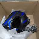 Youth Dirt Bike Helmet Set Includes Gloves, Goggles, Mask, Ideal Helmet for Kids 8-14, Premium Safety Gear for Dirt Bike Helmets Enthusiasts - DOT Approved (Dark Blue,M)