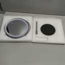 Makeup Mirror with Lights, 1x/20x 360 Rotation Vanity Mirror, Brightness Adjustable Lighted Makeup Mirror with Magnification, 5000 mAh Rechargeable Double Sided Mirror with 3 Colors, Gift for Women (Chrome)