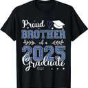 Senior 2025 Proud Brother Of A Class Of 2025 Graduate T-Shirt 2XL