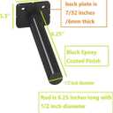 6.25" Solid Steel Floating Shelf Brackets, 2 Pack Heavy Duty Hidden Brackets Blind Shelf Supports with Hardware for Floating Wood Shelves Screws and Wall Plugs Included