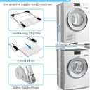 Kiss Core Washer Dryer Stacking Kit, Universal Washer Dryer Stacking Kit with Pull-Out Sliding Plate, Adjustable 29"-21" Stacking Kit for Washer and Dryer with Ratchet Strap