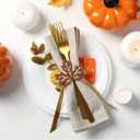 Roshtia 6 Pcs Fall Napkin Rings Wooden Thanksgiving Pumpkin Napkin Rings Handmade Brown Walnut Dinner Paper Holders for Thanksgiving Fall Halloween Party Banquet Dinner Table Decoration(Maple Leaf)