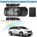 Front Side Half Window Shade Foldable Custom Fit for Honda Odyssey 2018-2024 Car Window Shades for Side Window Sun Shade UV Protection Heat Insulation for Camping Sleeping 6PCS