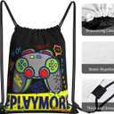 Video Game Drawstring Backpack Gaming Sport Cinch Sack Gamer Party Favors Bags For Men Gifts