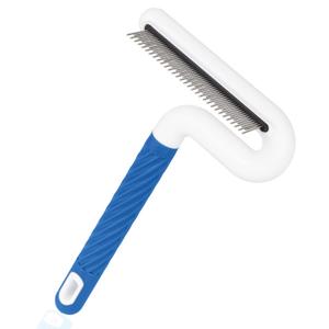 Flea Comb,TailGurus Pet Flea Comb for Dogs & Cats - Grooming Tool with Long & Short Steel Teeth, Safely Removes Tangles and Knots, Gentle Detangling Brush for Pet Hair (TG2042)(Blue)