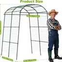 Miory Garden Arch Trellis for Climbing Plants Outdoor, 7ft Tall Plants Support Trellis for Climbing Vine Tomato Vegetable Flower Fruit, Cucumber Trellis for Raised Bed (71 x 83 Inch)
