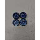 ShareGoo RC 1/10 Drift Tires W/Plastic Wheel Rims 12mm Hex Compatible with HSP Tamiya Kyosho RedCat Traxxas Sakura WLtoys 3Racing 1/10 RC On-Road Racing Touring Car (Blue)