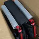 Drive Medical Lightweight Expedition Folding Transport Wheelchair - Ultra Lightweight Mobility Support for Seniors & Adults - Strong Aluminum Frame - Hand Brakes - Compact Folding Travel Chair - Red