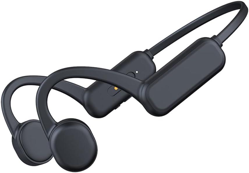AYI Professional Swim Headphones True Bone Conduction Open Ear Headset MP3 Player Built-in 16G Memory IP68 Underwater Waterproof Bluetooth Earphone for Driving Bicycling Running Skiing Sports-Black