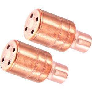 PATIKIL Copper Refrigerant Distributor, 2 Pack 1/8 x 1/2 Inch 4 Hole Joints Refrigerant Splitter Diverter Liquid Separator for Air Conditioner External Unit