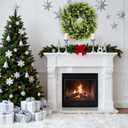 Christmas Boxwood Wreath Door Wreath 20In Large Christmas Door Wreaths for Front DoorWreath Winter Spring Summer Indoor OutdoorWreath Farmhouse Artificial Greenery Wreaths Home Decoraction