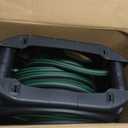 1/2" x 50FT Retractable Garden Hose ReelWith 10 Patterns Spray NozzlePortable Heavy Duty Garden Hose Holder for Garden WateringCar & Patio WashingPet CleaningGreen