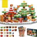 Christmas Magnetic Blocks 100 Pieces, Magnetic Tiles 3D Sensory Construction Building Santa Claus Reindeer, Magnet Cubes Stacking Toys Games