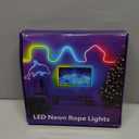 50Ft Led neon Rope Lights Music Sync IP65 Waterproof Flexible Led Rope Lights 40Key Remote/APP Control,Outdoor RGB Neon Lights, DIY Wall Decor Led Neon Strip Lights for Bedroom Indoor.