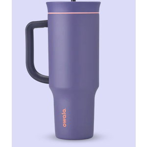 Owala Stainless Steel Triple Layer Insulated Travel Tumbler with Spill Resistant Lid, Straw, and Carry Handle, BPA Free, 40 oz, Dark Blue (Saltwater Starfish) Owala Stainless Steel Triple Layer Insulated Travel Tumbler with Spill Resistant Lid, Straw, and Carry Handle, BPA Free, 40 oz, Dark Blue (Saltwater Starfish)