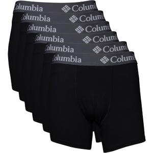 Columbia 6 Pack Performance Boxer Brief (Medium, Black)