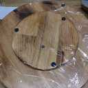 16" Lazy Susan Oak Wood Turntable Organizer for Cabinet, Farmhouse Round Wooden Large Lazy Susan Organization and Storage for Dining Table, Pantry, Kitchen, Bathroom, Countertop, Cupboard, Home Decor