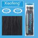 Xiaofeng Prestretched Braiding Hair Extensions Kanekalon Synthetic Braid for Box Braids and Twists Flame Retardant Synthetic Braids Extension Black 28 Inch(3 Packs,1B)