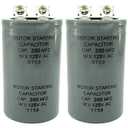 CD60 Capacitors 200uF 200MFD 125VAC 2-Pack Motor Start Capacitors for HVAC, Air Conditioning, Refrigeration and Electric Motors