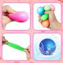 OCHIDO 28 Packs Kids Valentine's Day Greeting Cards with Squeeze Ball Set, Valentine Exchange Cards for Girls Boys School Class Prizes, Stretchy Balls Sensory Squeeze Toys, Bulk, Valentine Party Favor