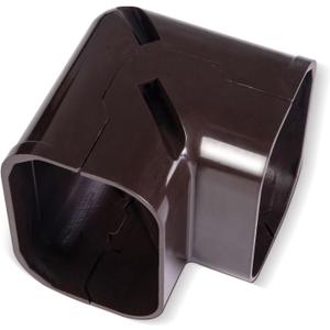 LyPrem 3" Elbow PVC Line Set Cover Kit Accessories for Mini Split (Brown)