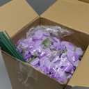 Tigeen 50 Pcs Hydrangea Artificial Flowers Bulk 7.48 Inch Artificial Hydrangeas with Removable Stems Faux Flowers Wedding Decor for Home Garden Party Decoration DIY Project (Lavender)